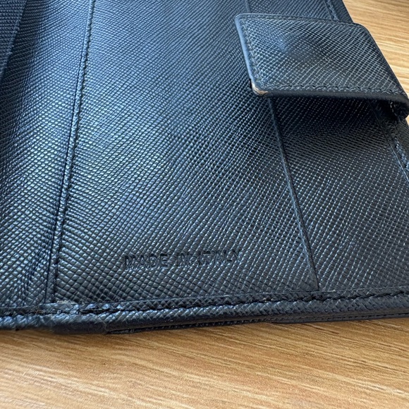 Prada Black Saffiano Leather Bifold Wallet / Card Holder | Good Condition - Picture 7 of 13
